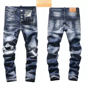 dsquared2 slim jean ditressed jeans denim  knee hole